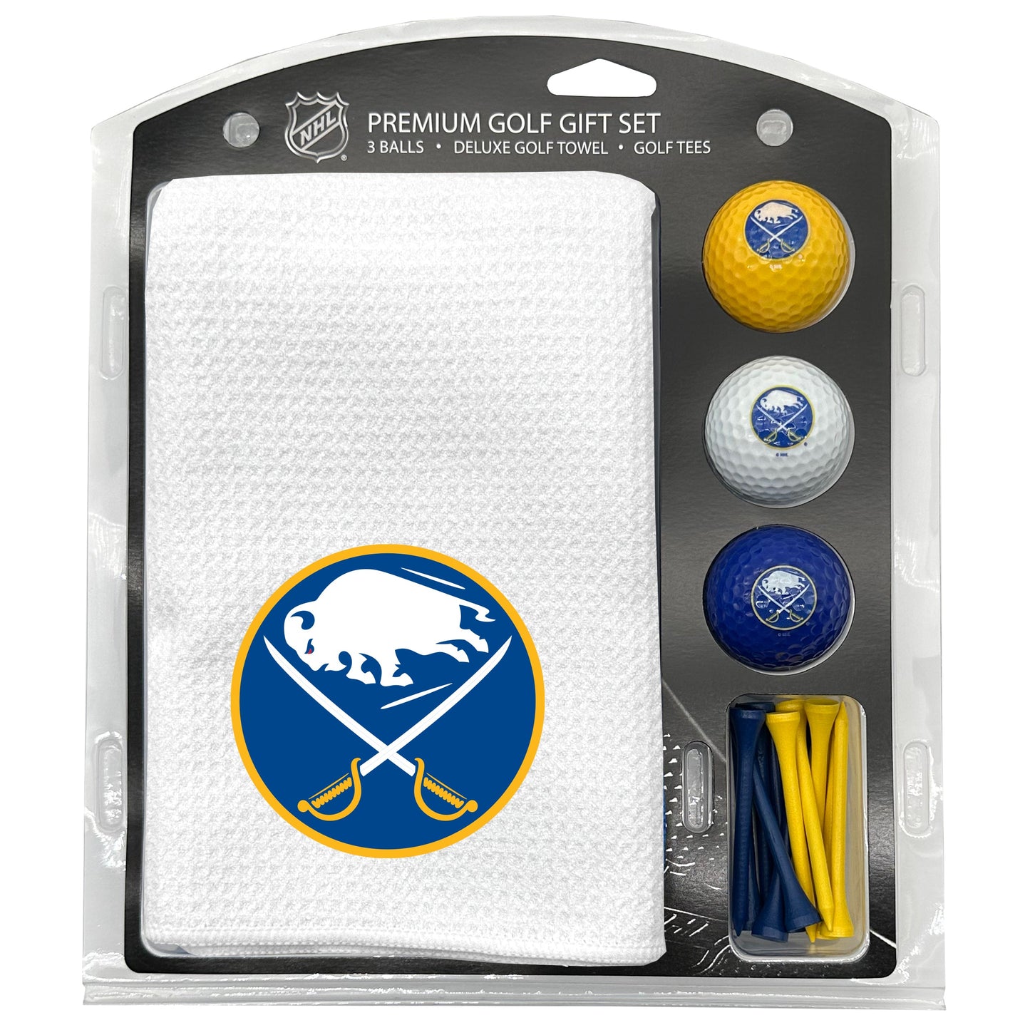 Buffalo Sabres White Microfiber Towel Golf Gift Set - Club Rehab