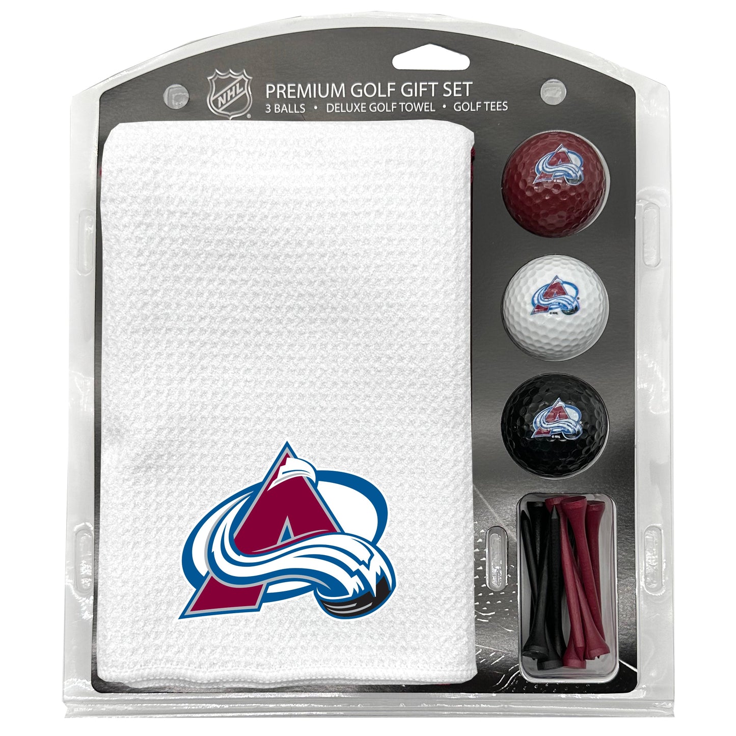 Colorado Avalanche White Microfiber Towel Golf Gift Set - Club Rehab