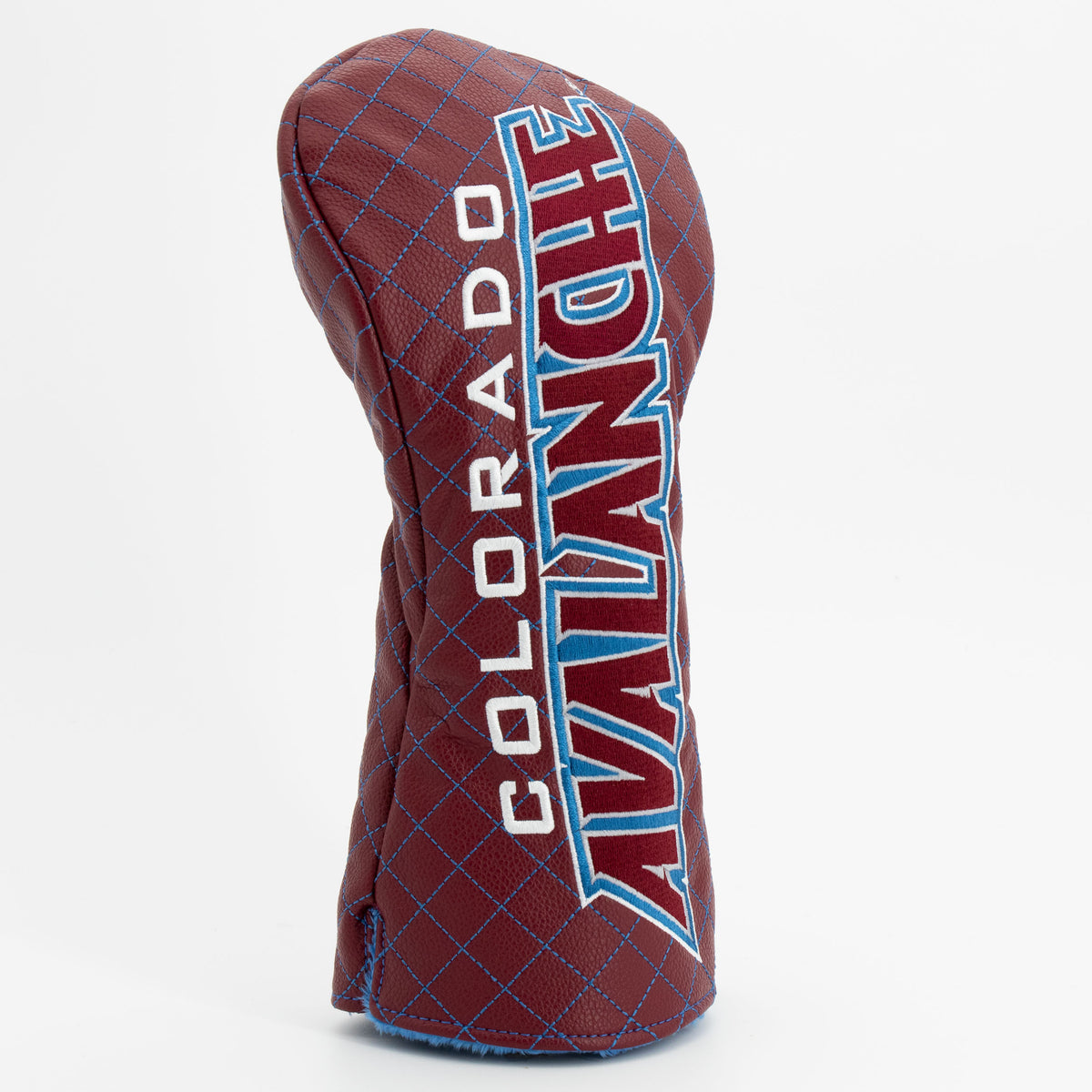 Colorado Avalanche Solid Driver quilted headcover, angled view