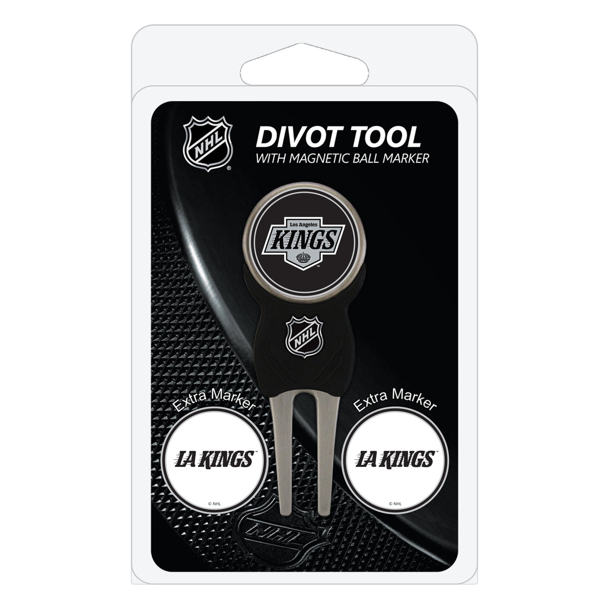 Los Angeles Kings divot repair tool and three ball markers