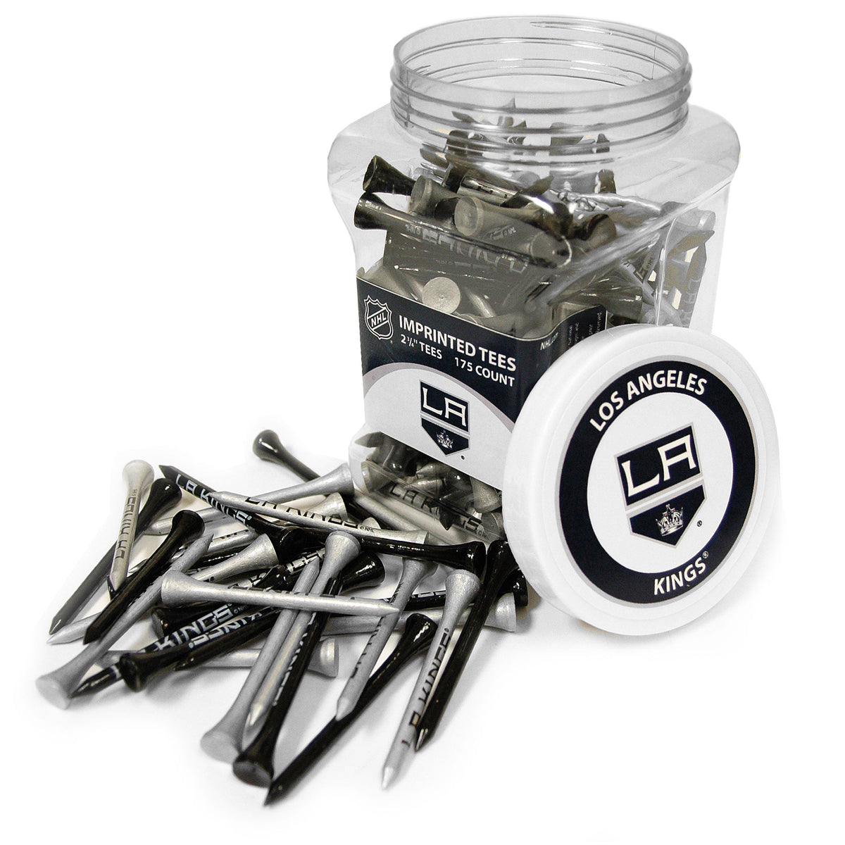 Los Angeles Kings 175-count golf tee jar with team-imprinted tees