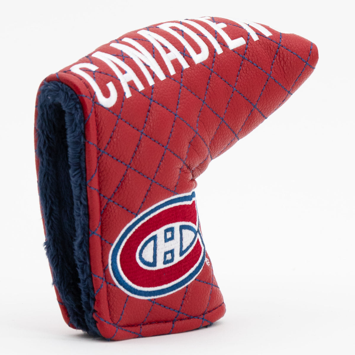 Montreal Canadiens Solid Blade Putter quilted headcover, opening detail
