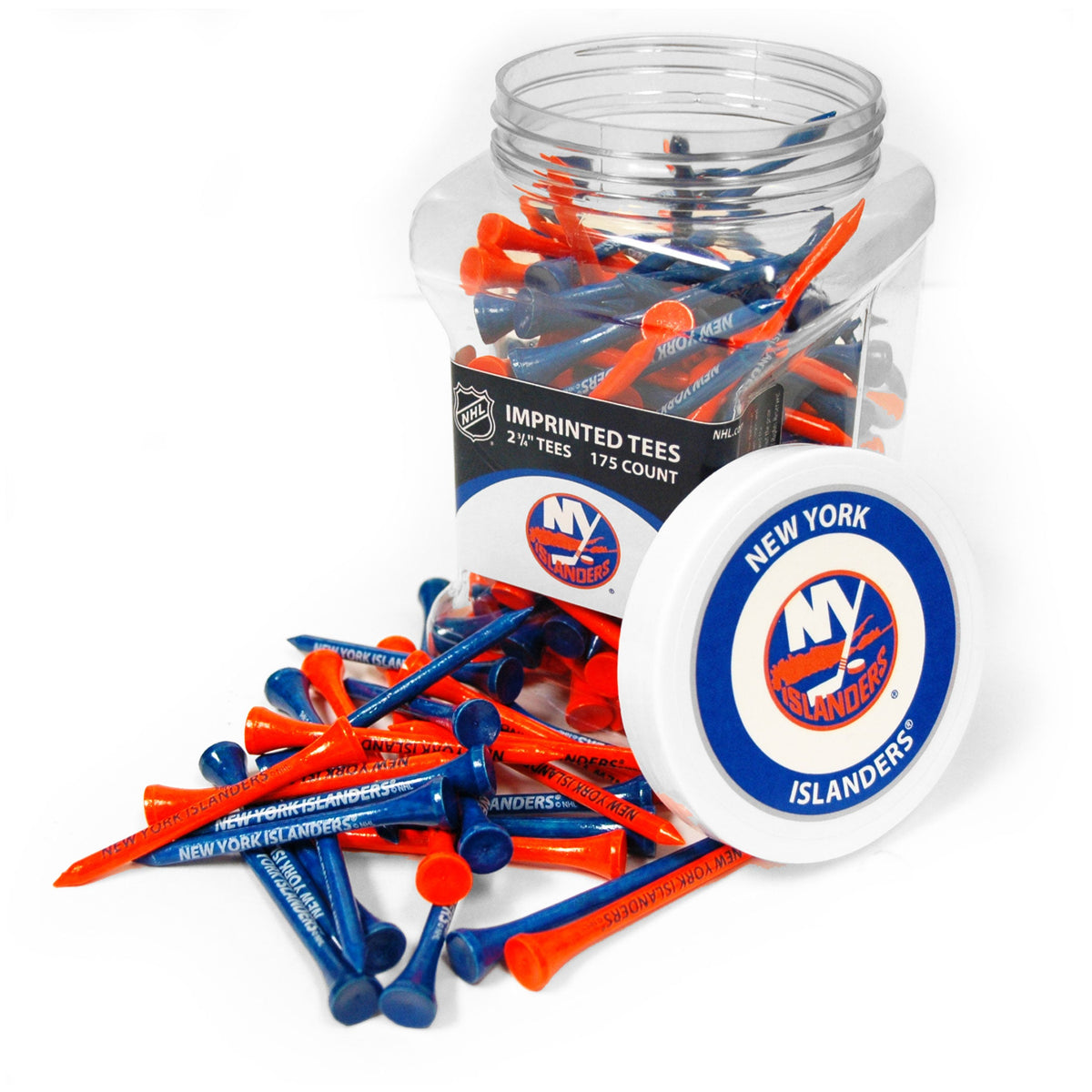 New York Islanders 175-count golf tee jar with team-imprinted tees
