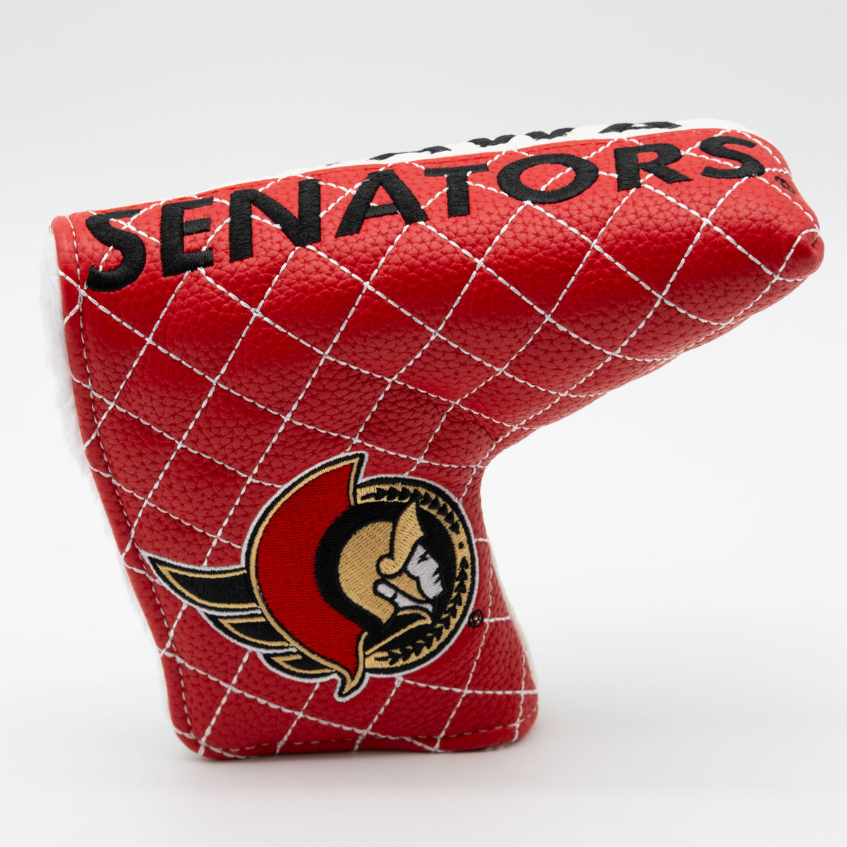 Ottawa Senators Split Blade Putter quilted headcover, front view