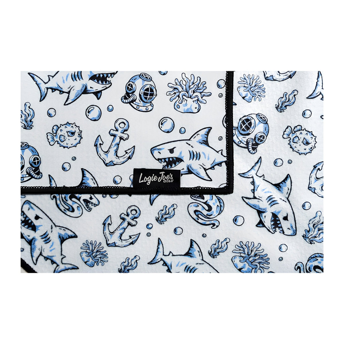 Under the Sea Shark Magnetic Golf Towel | 24 x 16