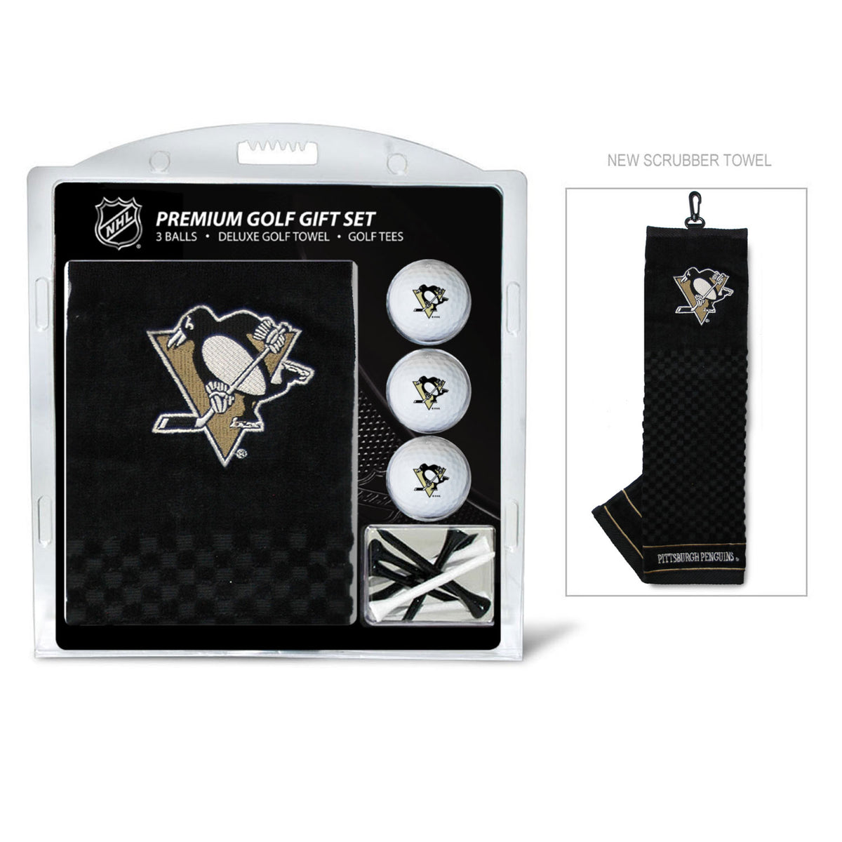 Pittsburgh Penguins Embroidered Towel Golf Gift Set
