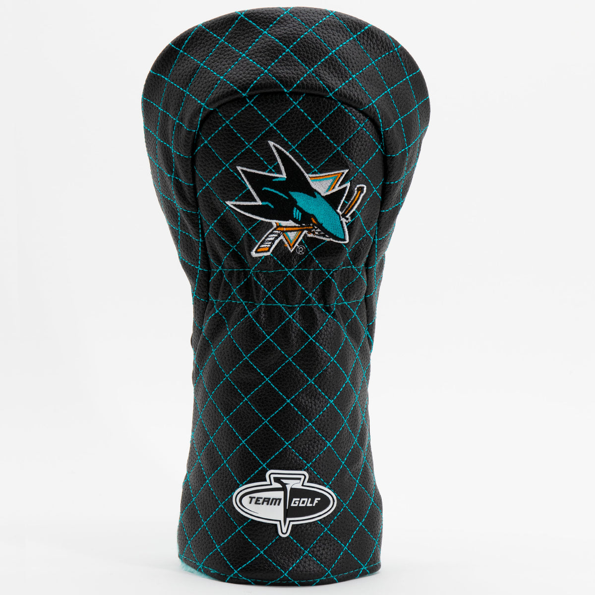 San Jose Sharks Solid Driver quilted headcover, back view