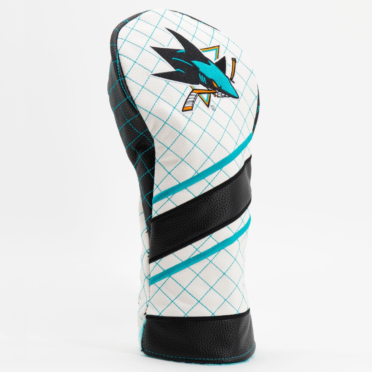 San Jose Sharks stripe driver quilted golf headcover alternate view