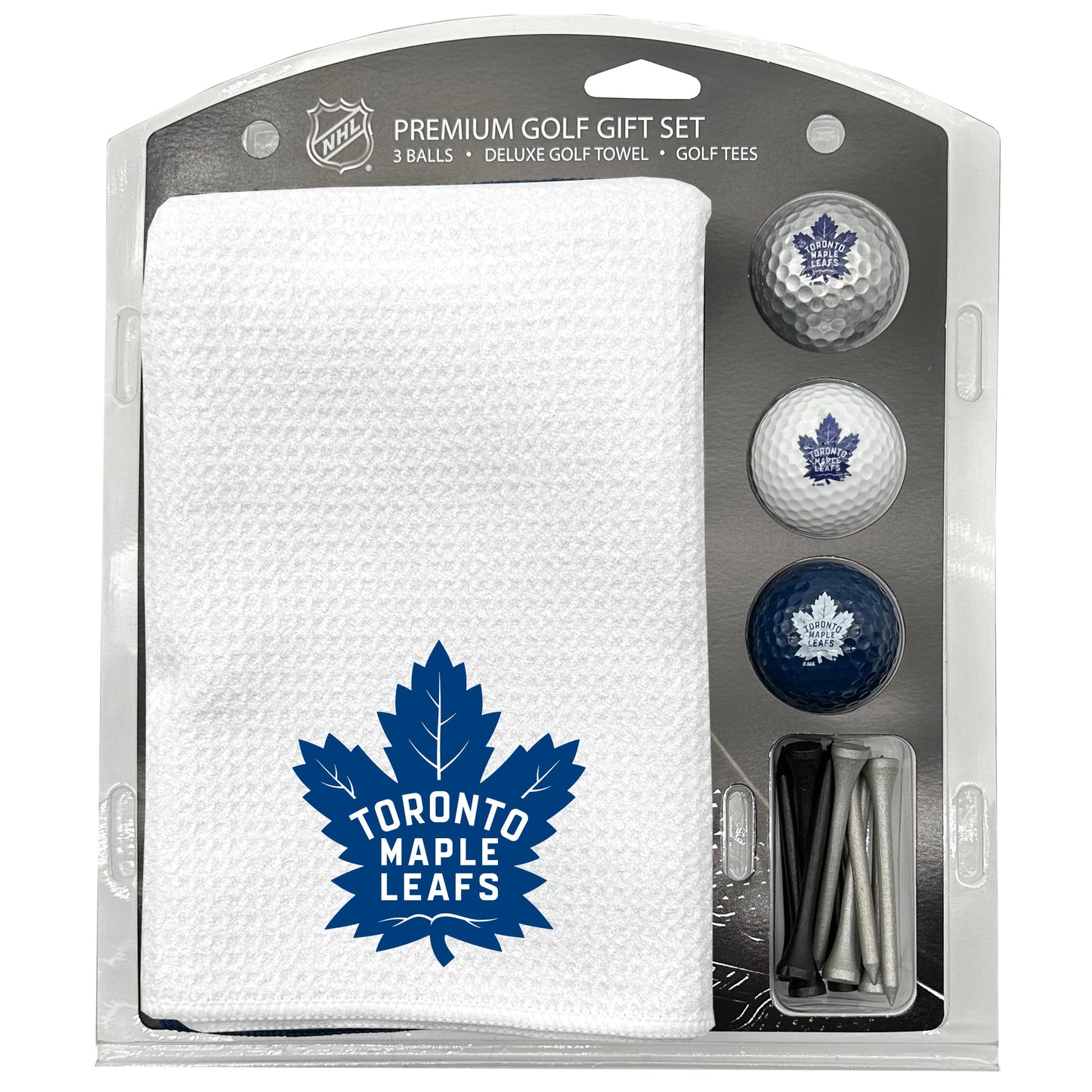 Toronto Maple Leafs White Microfiber Towel Golf Gift Set - Club Rehab