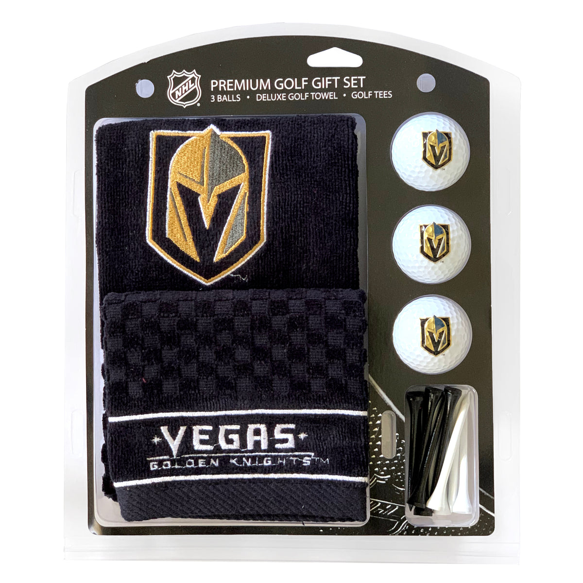 Vegas Golden Knights Embroidered Towel Golf Gift Set
