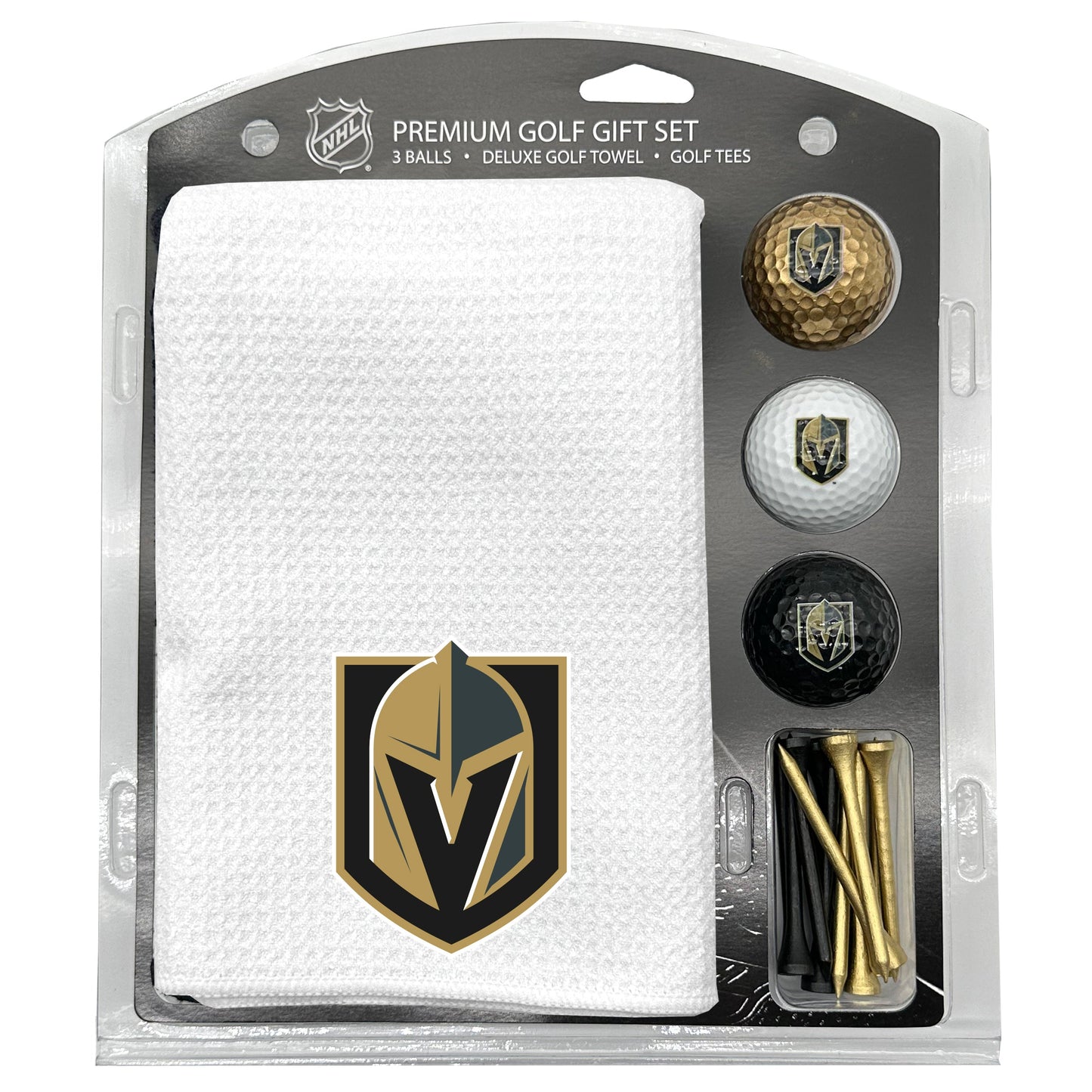 Vegas Golden Knights White Microfiber Towel Golf Gift Set - Club Rehab