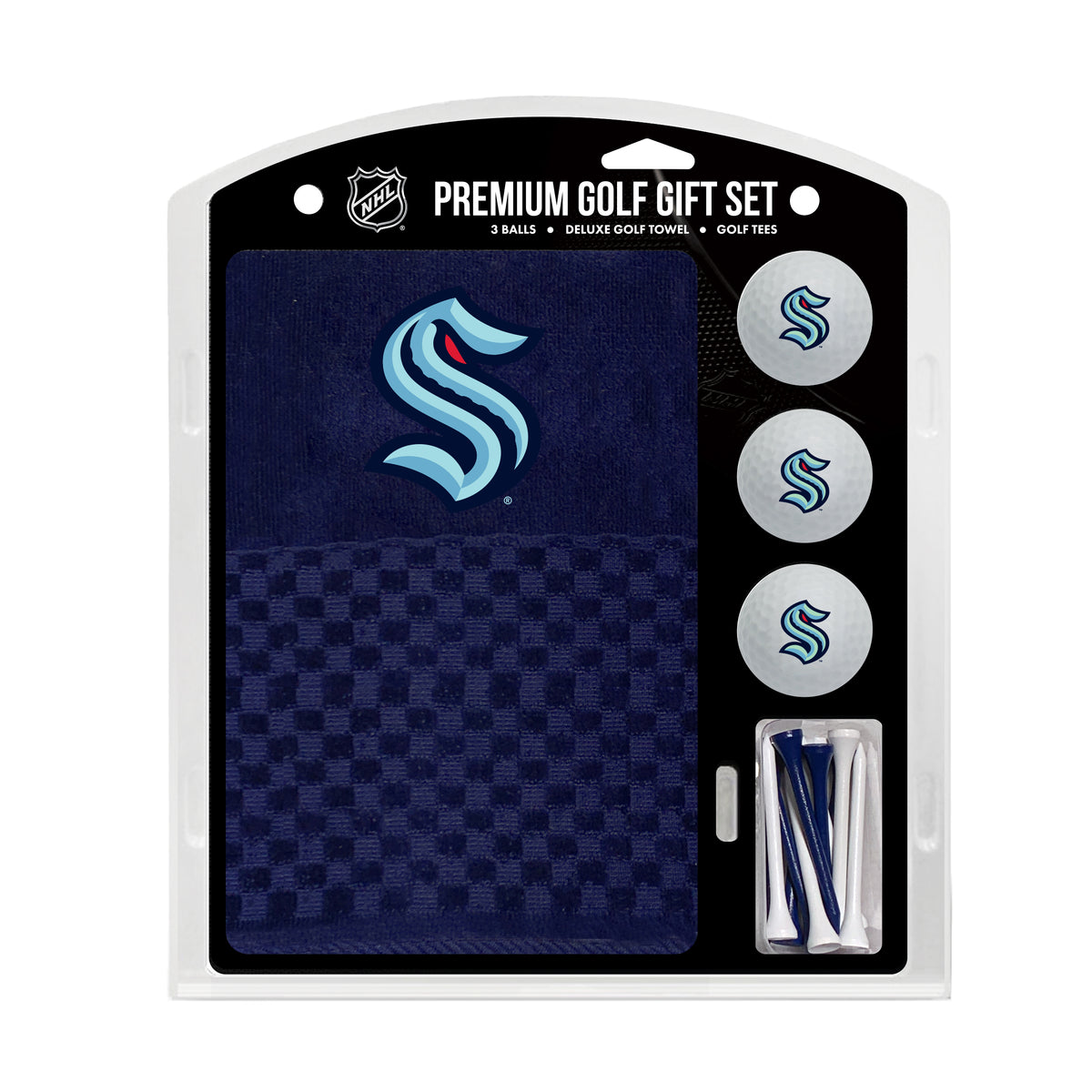 Seattle Kraken Embroidered Towel Golf Gift Set