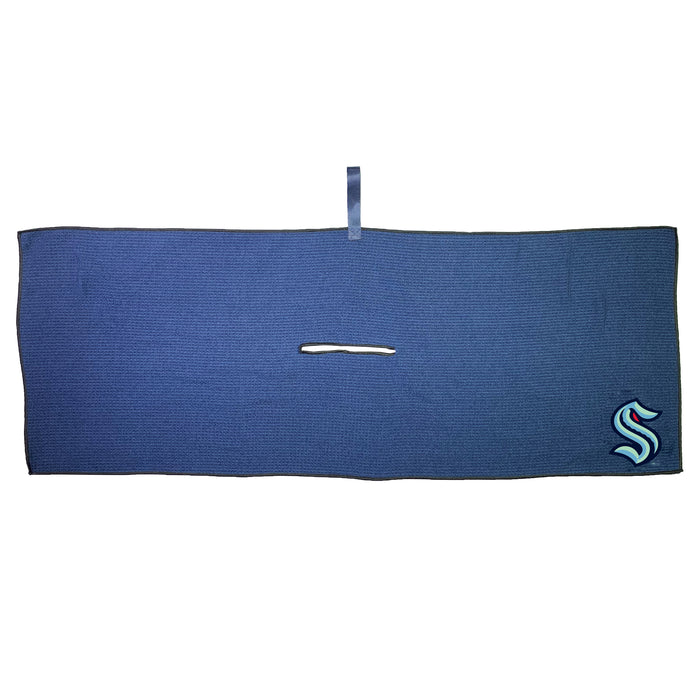 Seattle Kraken 16 x 40 microfiber golf towel with team logo