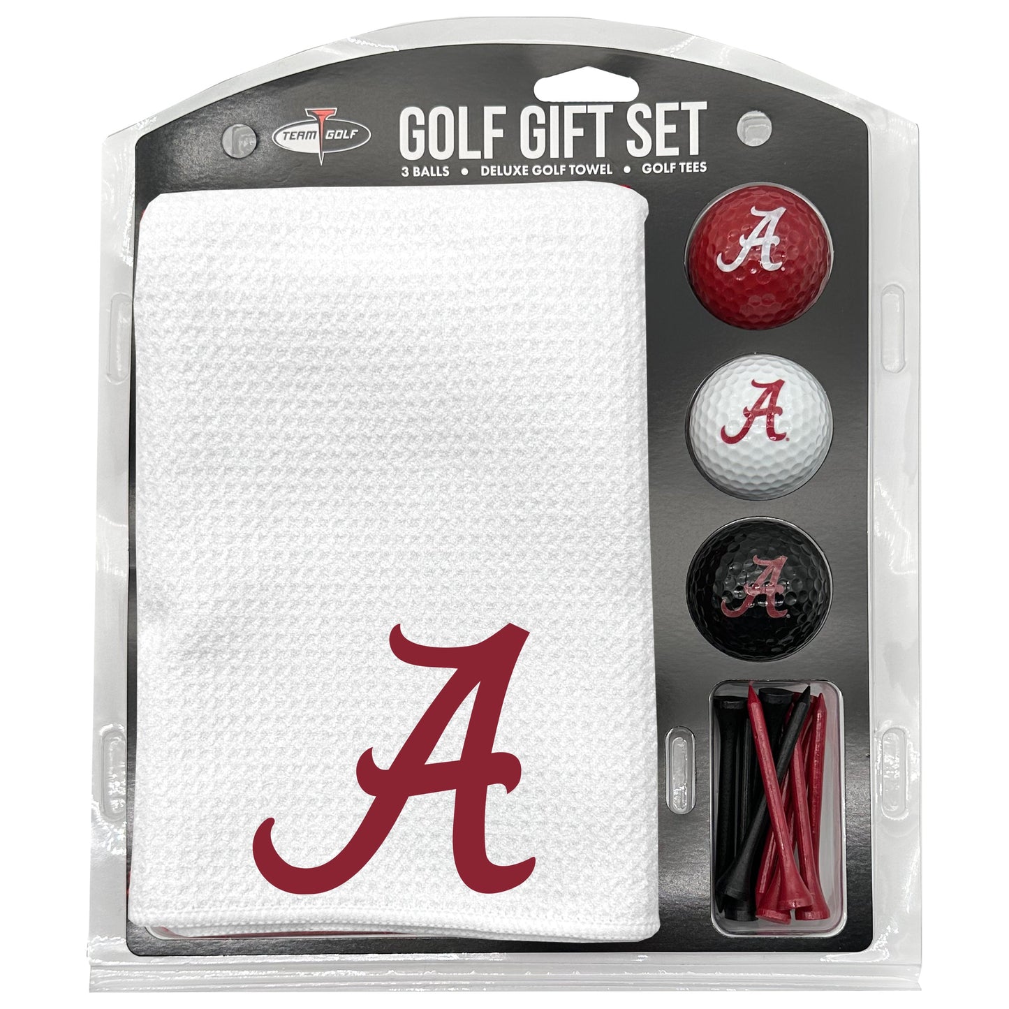 Alabama Crimson Tide White Microfiber Towel Golf Gift Set - Club Rehab