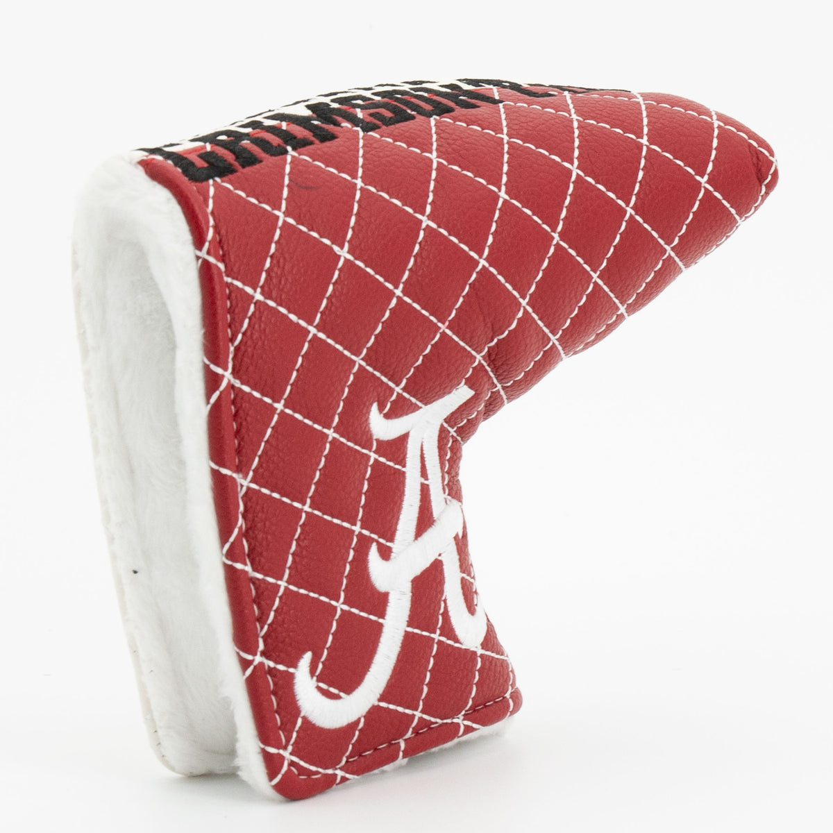 Alabama Crimson Tide Split Quilted Blade Putter Cover, opening detail