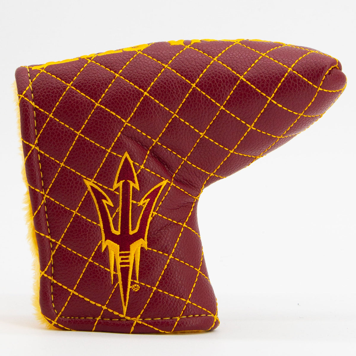 Arizona State Sun Devils Solid Quilted Blade Putter Cover, front view