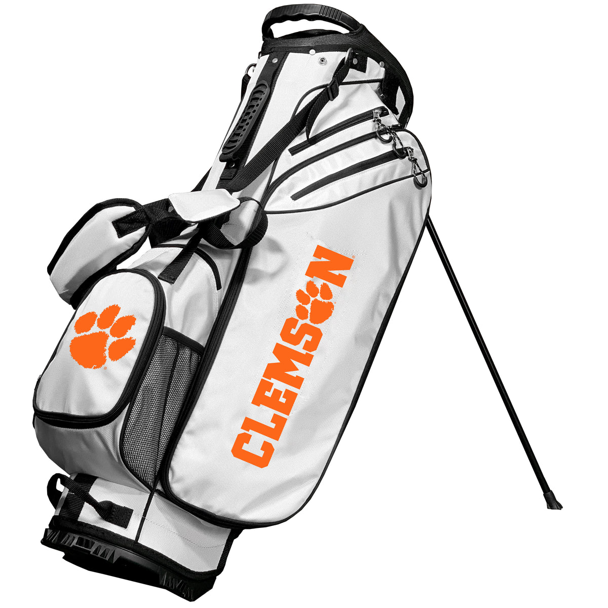Clemson Tigers Birdie stand golf bag, White color