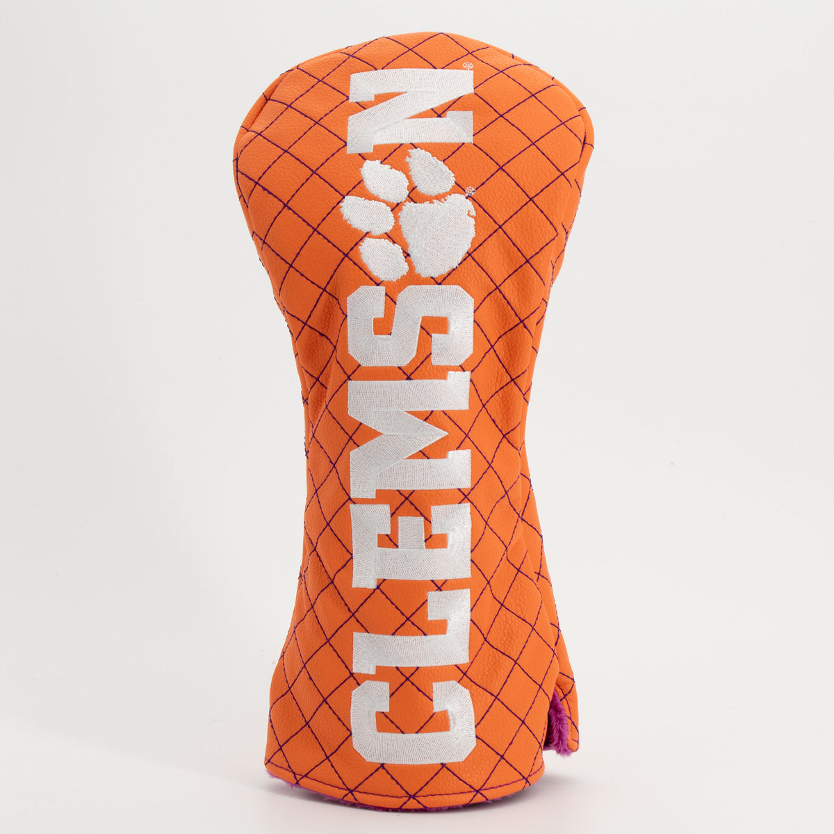 Clemson Tigers Solid Quilted Driver Headcover, front view