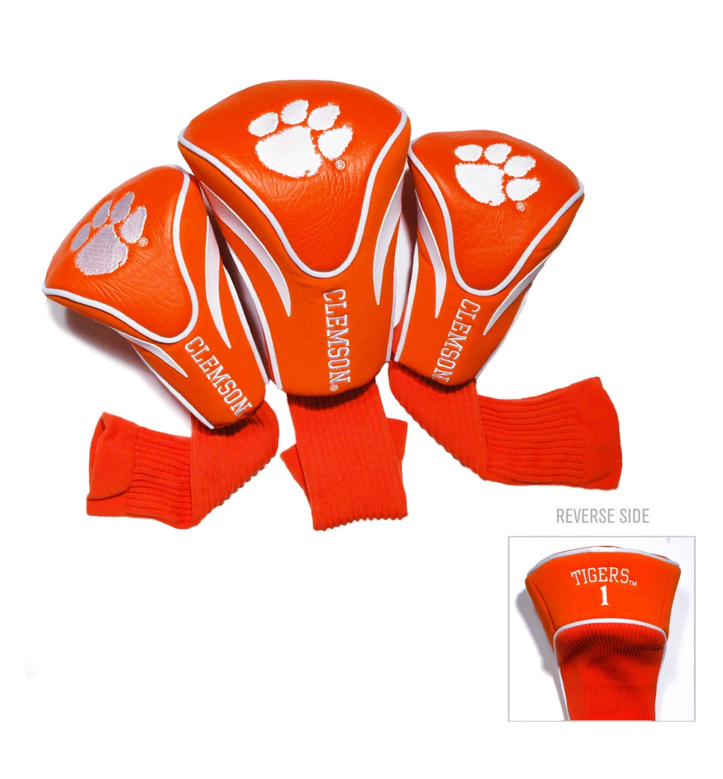 Clemson Tigers 3 Pack Contour Sock Headcovers - Club Rehab