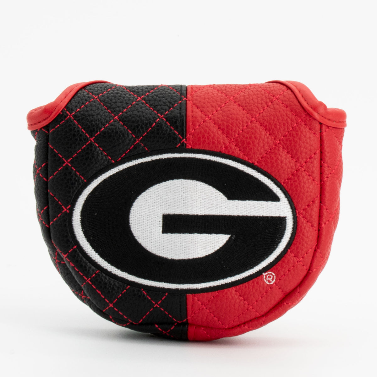 Georgia Bulldogs Split Quilted Mallet Putter Cover, front view