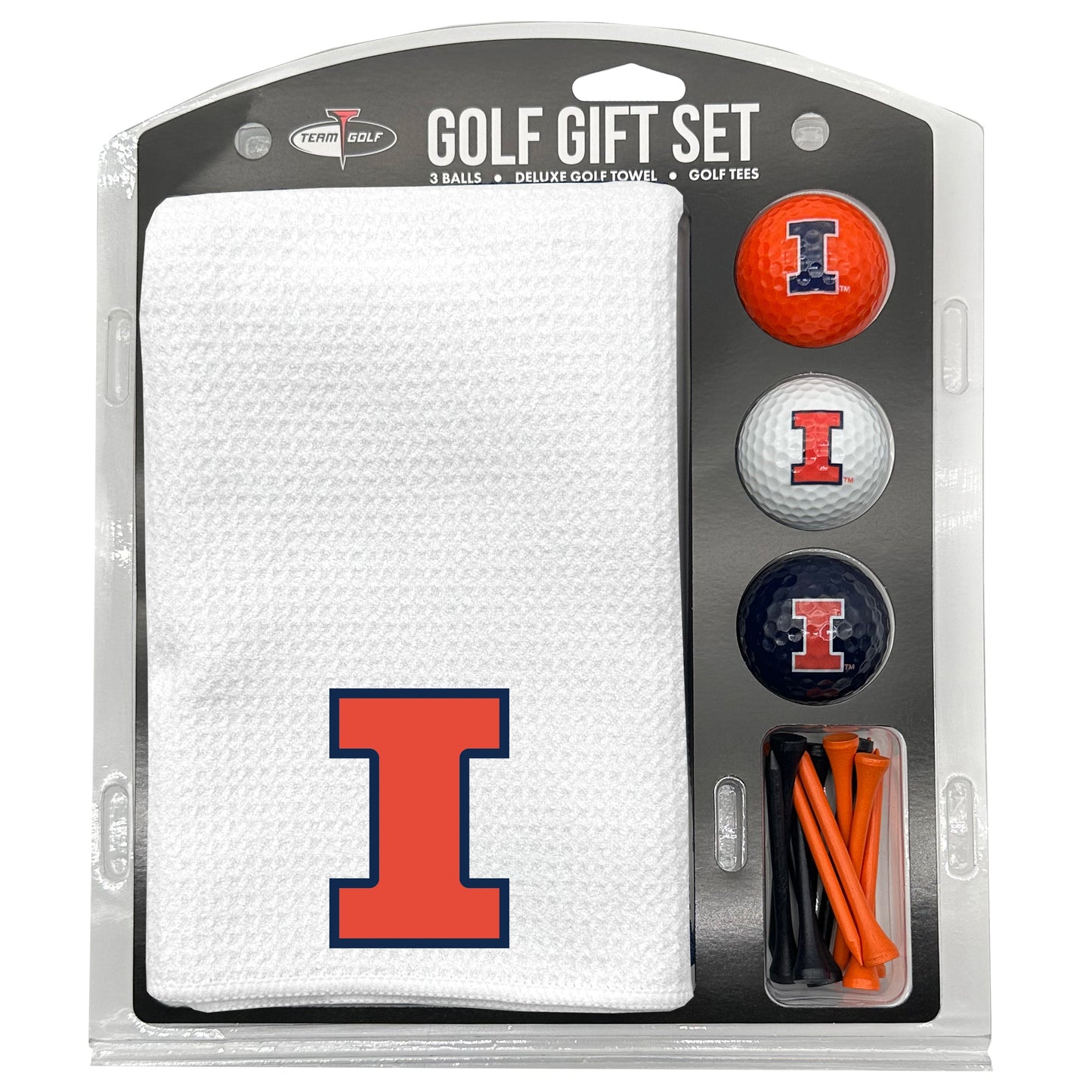 Illinois Fighting Illini White Microfiber Towel Golf Gift Set - Club Rehab
