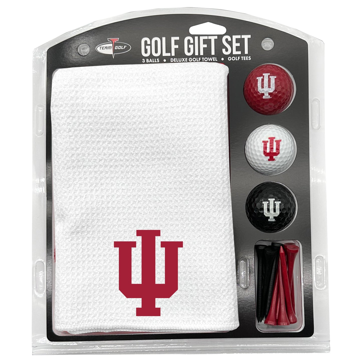 Indiana Hoosiers White Microfiber Towel Golf Gift Set - Club Rehab
