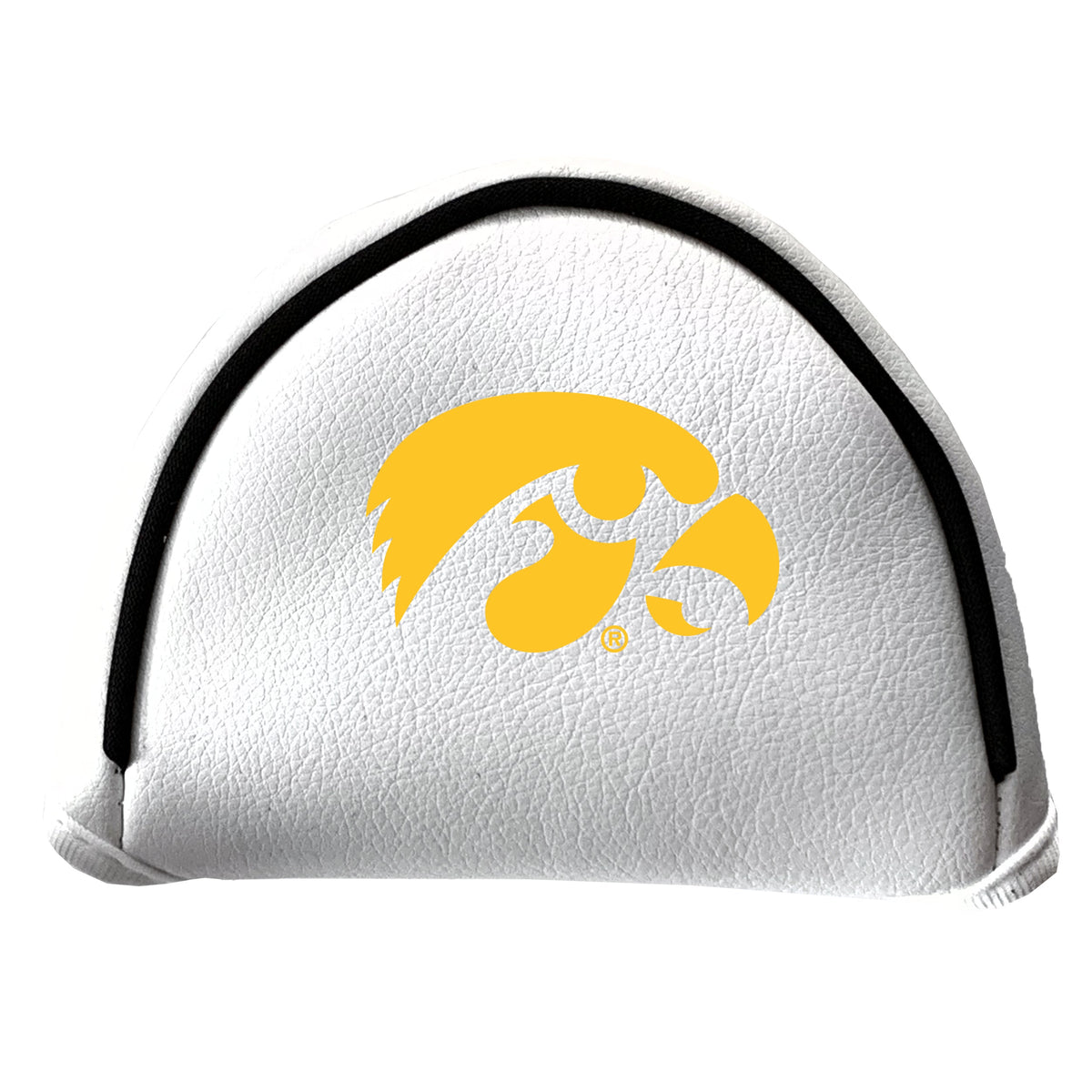 Iowa Hawkeyes vintage mallet putter white printed golf headcover