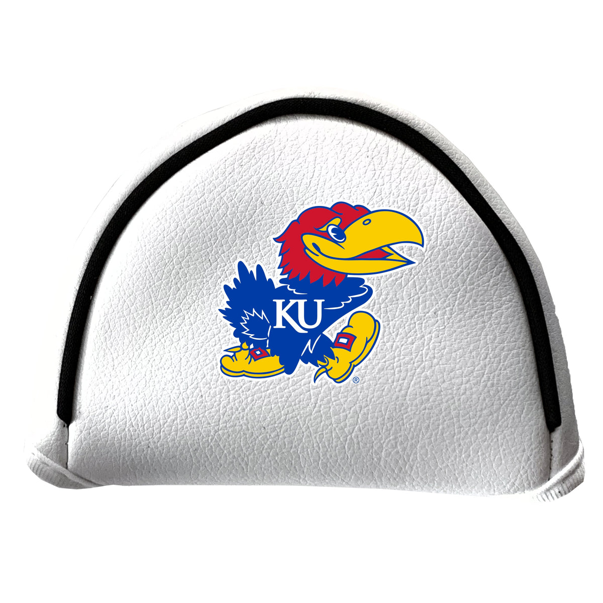 Kansas Jayhawks vintage mallet putter white printed golf headcover