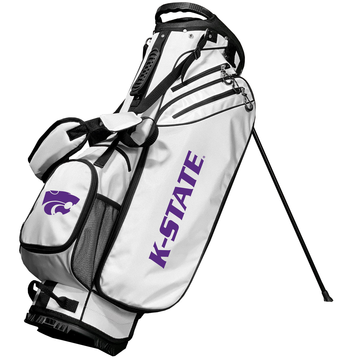 Kansas State Wildcats Birdie stand golf bag, White color