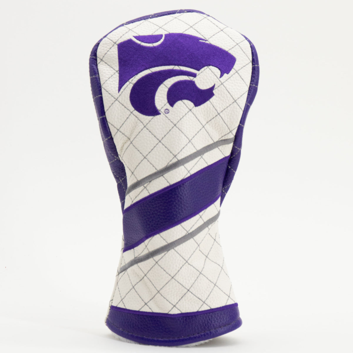 Kansas State Wildcats Striped Quilted Fairway Headcover, front view