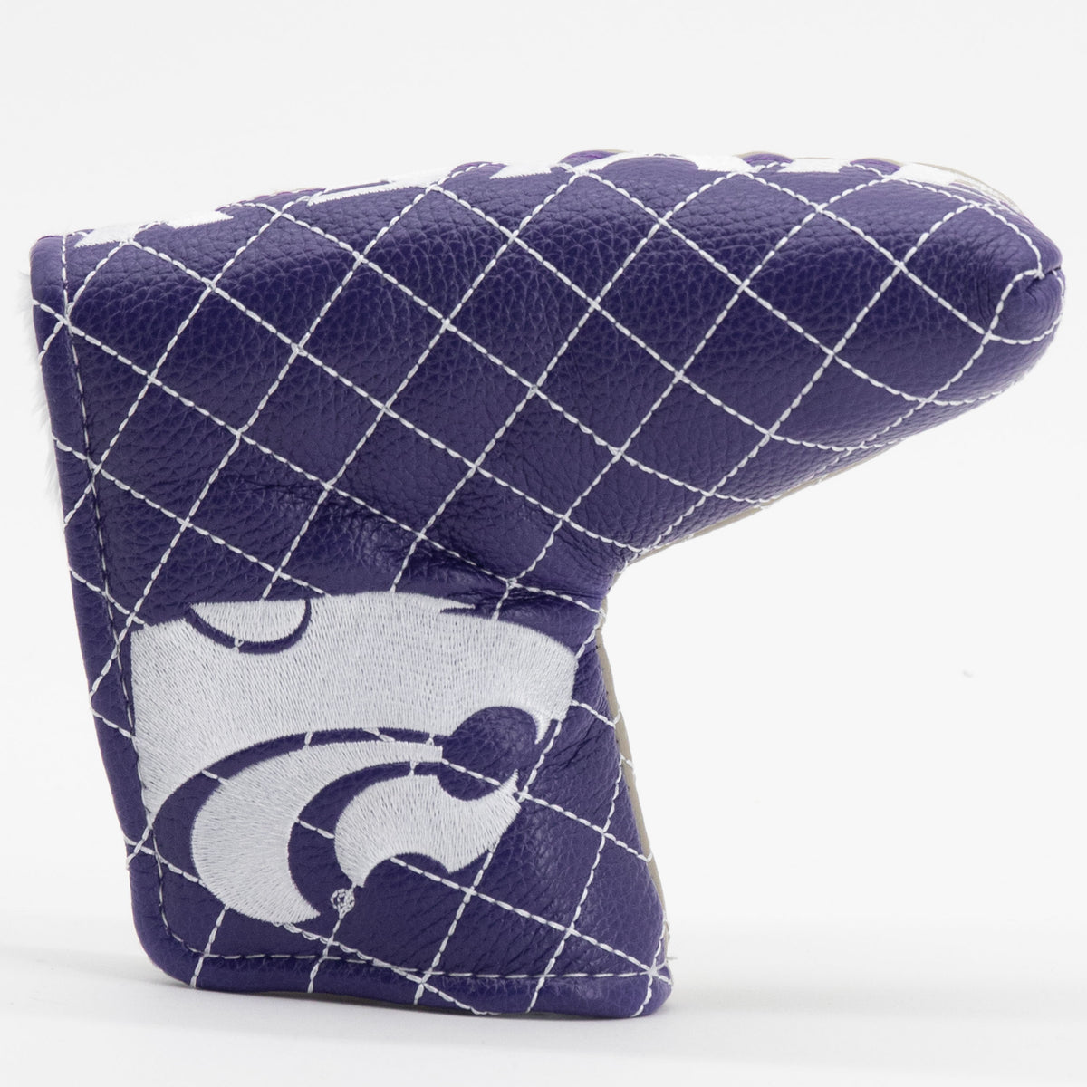 Kansas State Wildcats Split Quilted Blade Putter Cover, front view