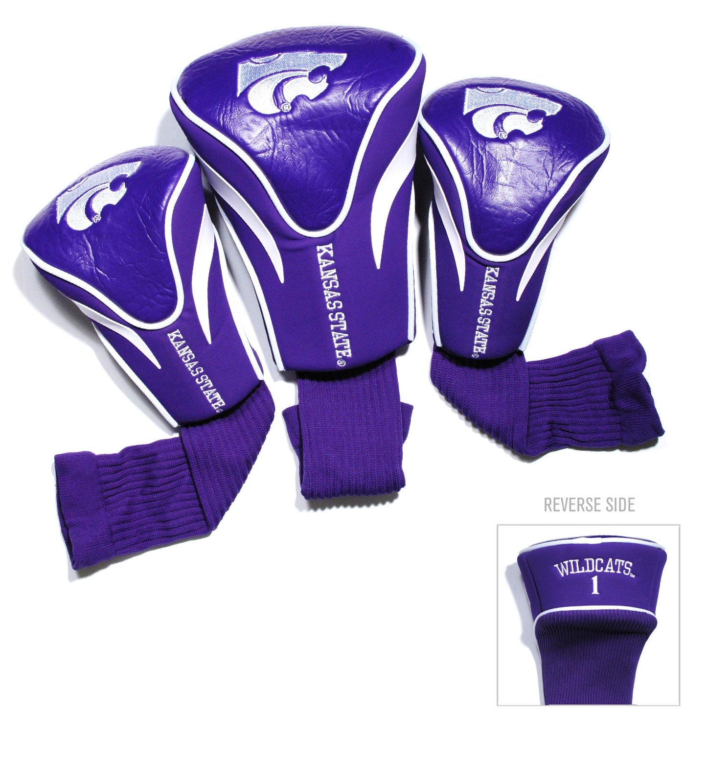 Kansas State Wildcats 3 Pack Contour Sock Headcovers - Club Rehab