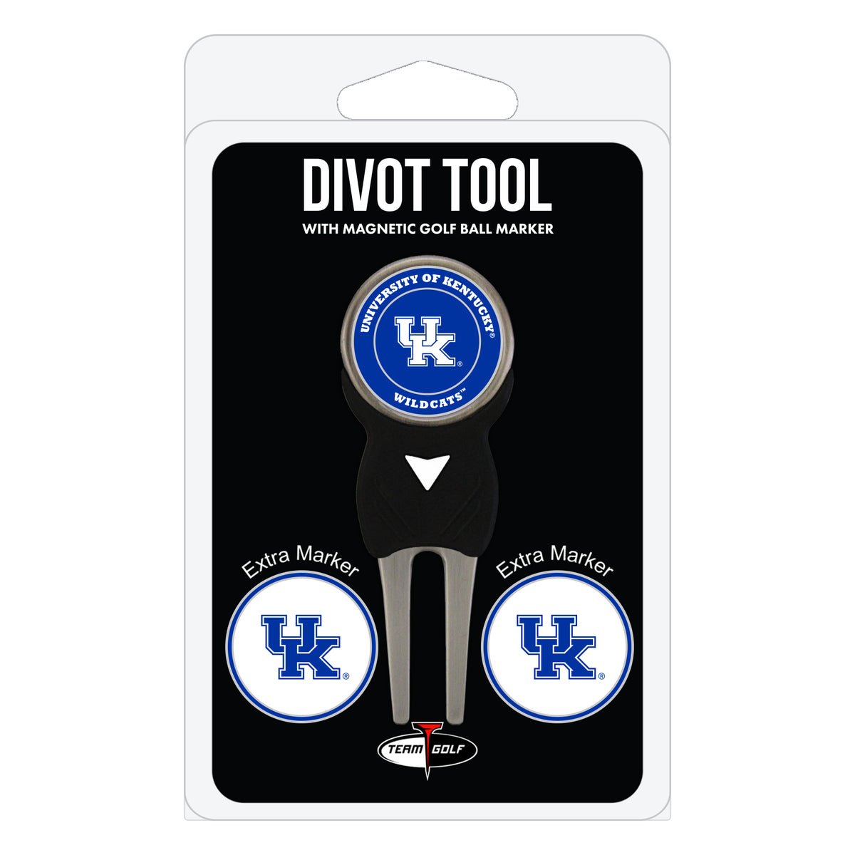 Kentucky Wildcats divot repair tool and three ball markers