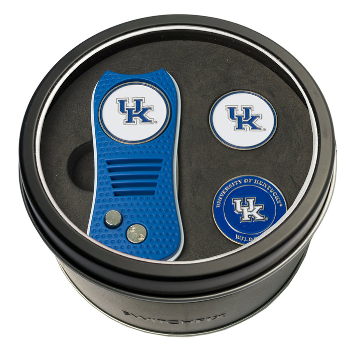 Kentucky Wildcats Switchblade divot tool and ball marker tin gift set