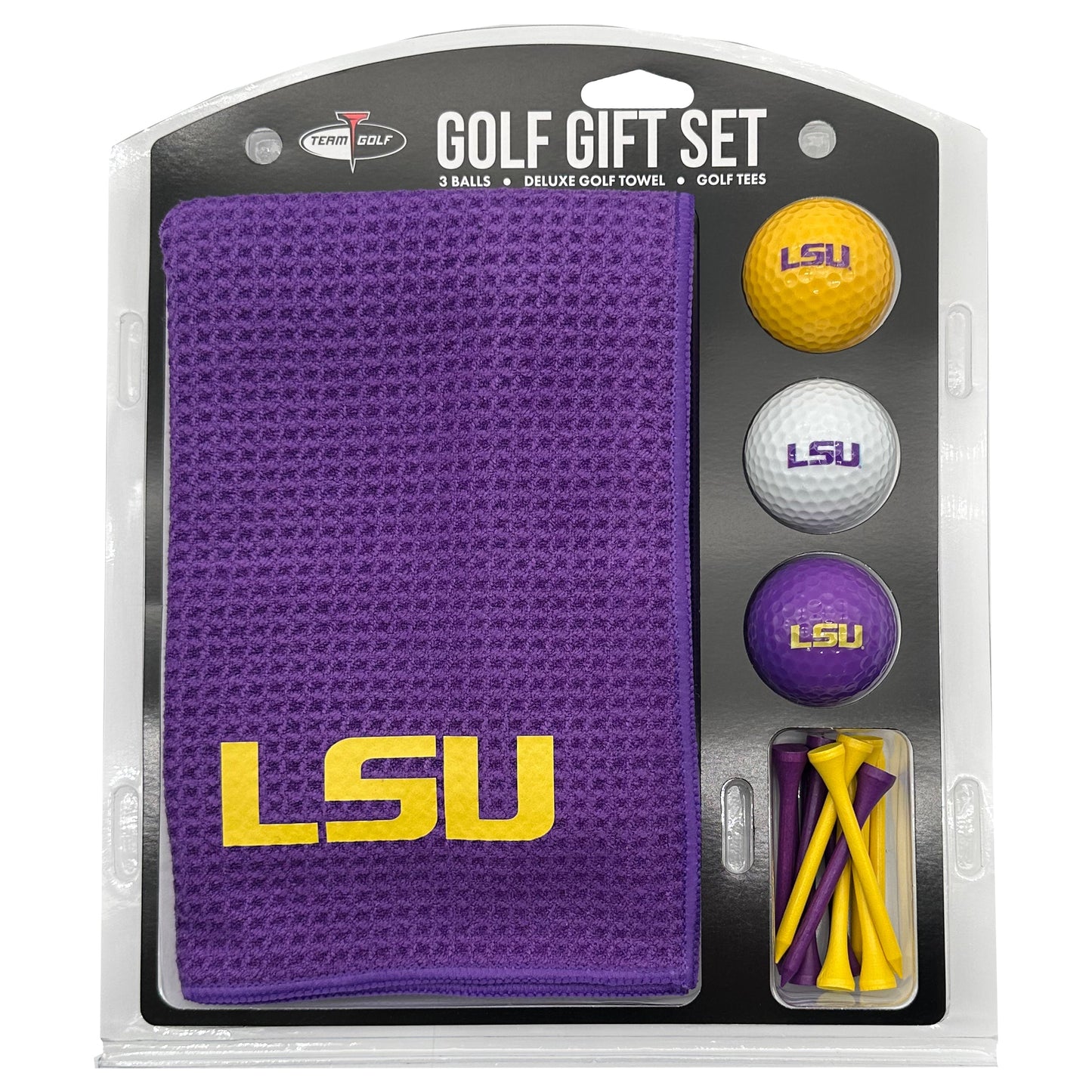 LSU Tigers Microfiber Towel Golf Gift Set - Club Rehab