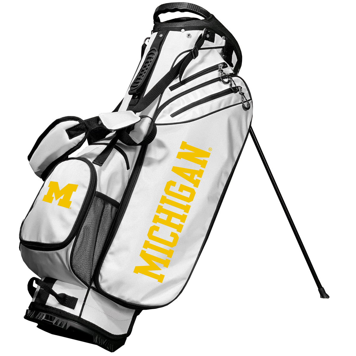 Michigan Wolverines Birdie stand golf bag, White color