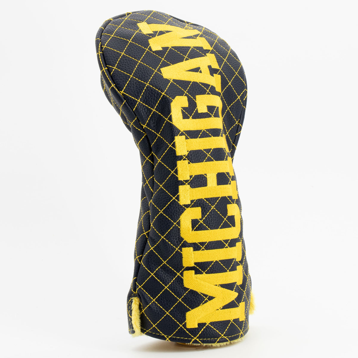 Michigan Wolverines Solid Quilted Driver Headcover, angled view