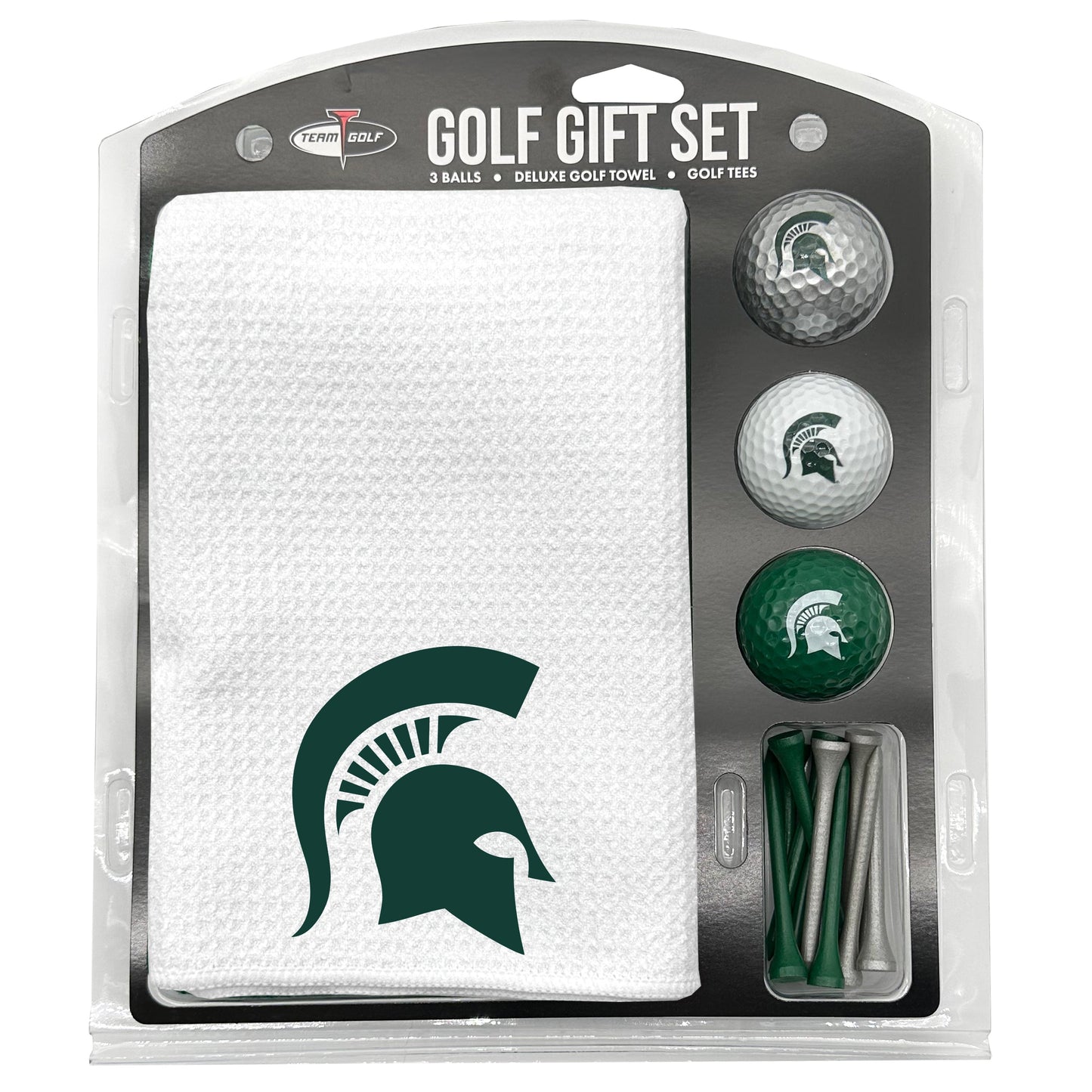 Michigan State Spartans White Microfiber Towel Golf Gift Set - Club Rehab
