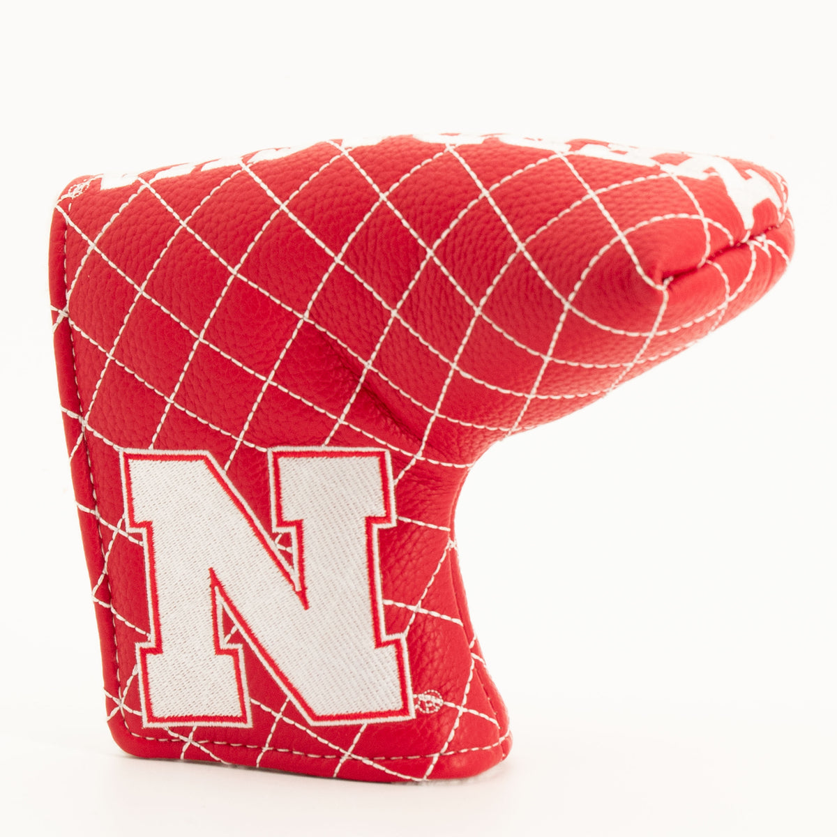 Nebraska Cornhuskers Solid Quilted Blade Putter Cover, angled view