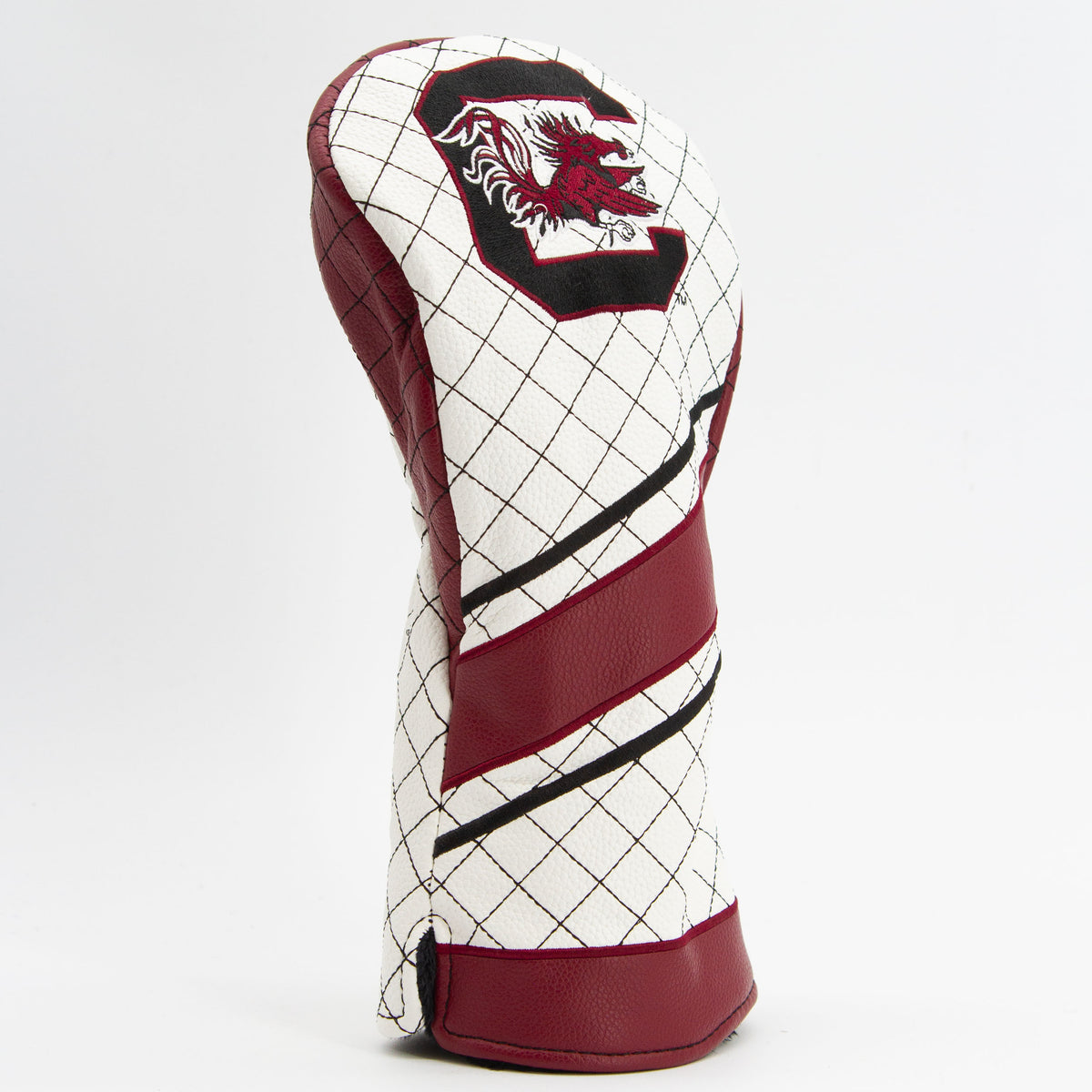 South Carolina Gamecocks Striped Quilted Driver Headcover, angled view