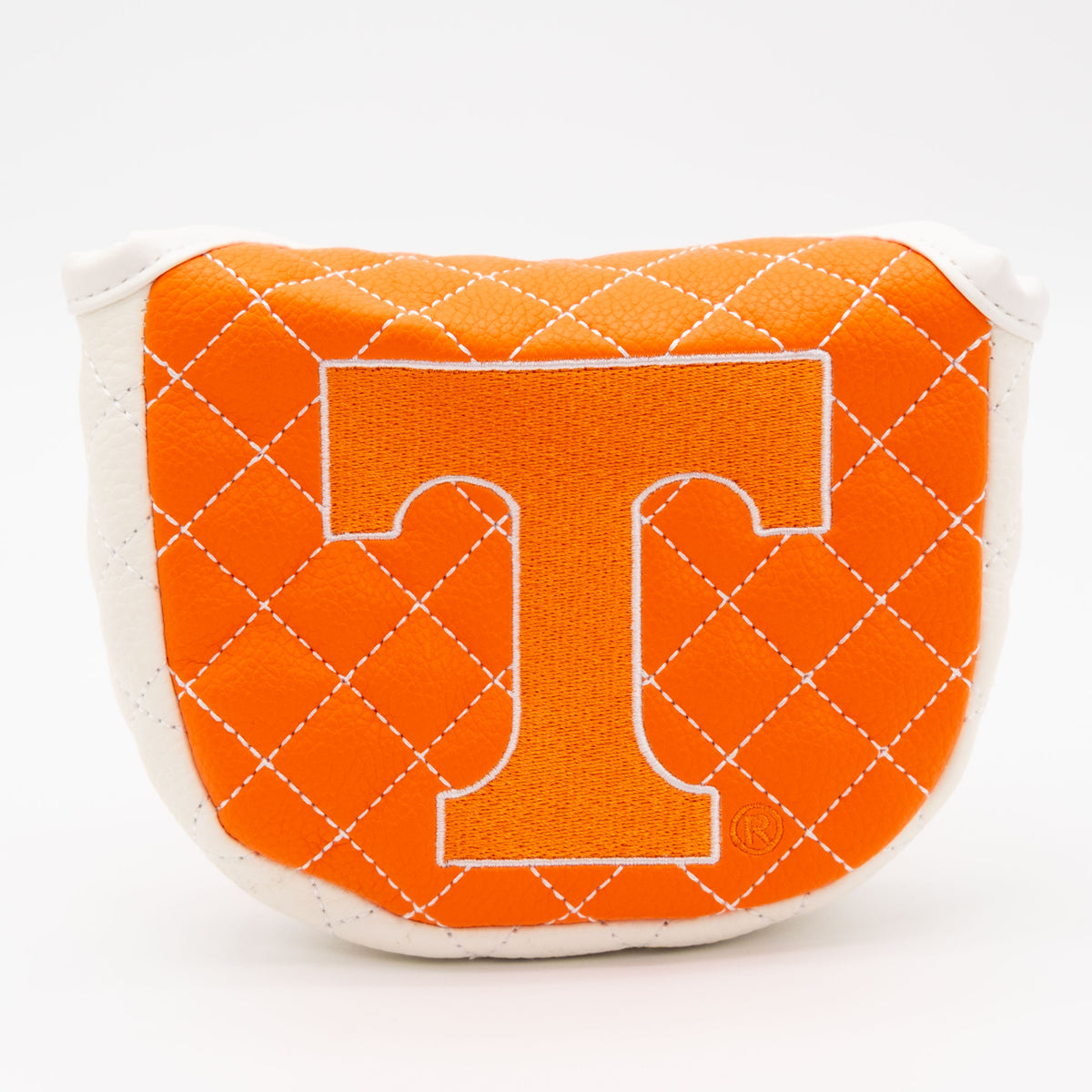 Tennessee Volunteers Solid Quilted Mallet Putter Cover, front view