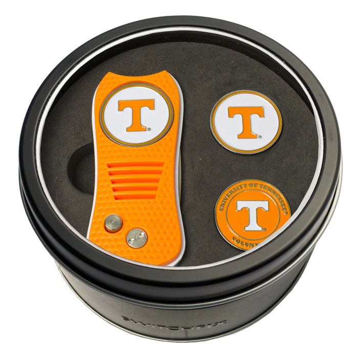 Tennessee Volunteers Switchblade divot tool and ball marker tin gift set