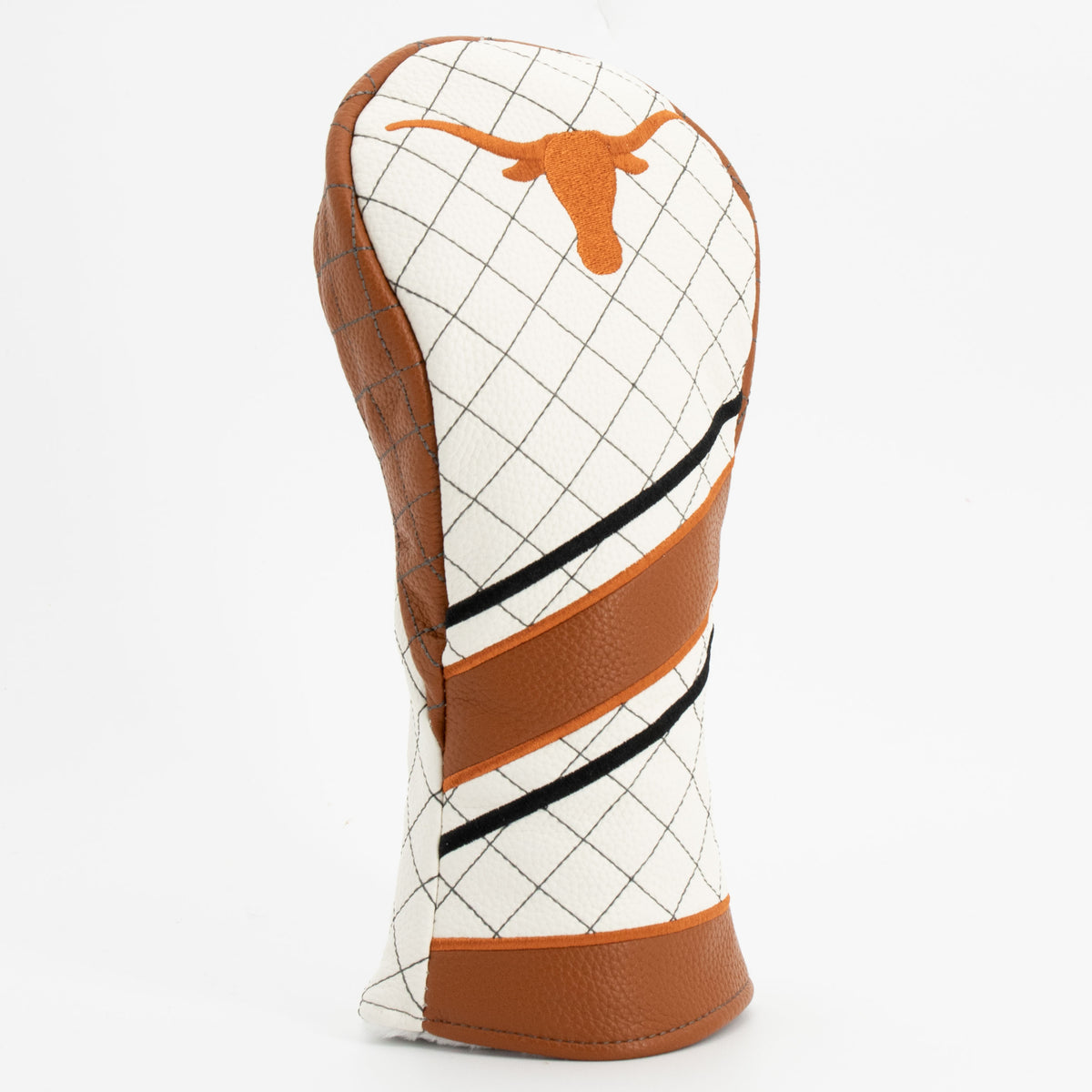Texas Longhorns Striped Quilted Fairway Headcover, angled view