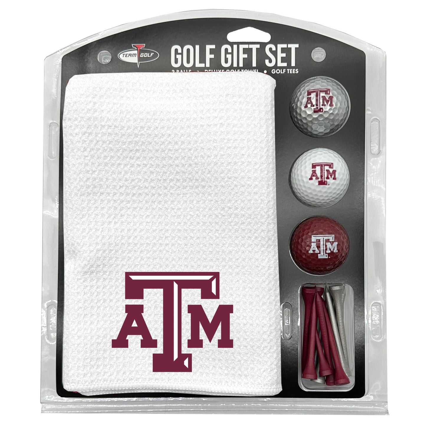 Texas A&M Aggies White Microfiber Towel Golf Gift Set - Club Rehab