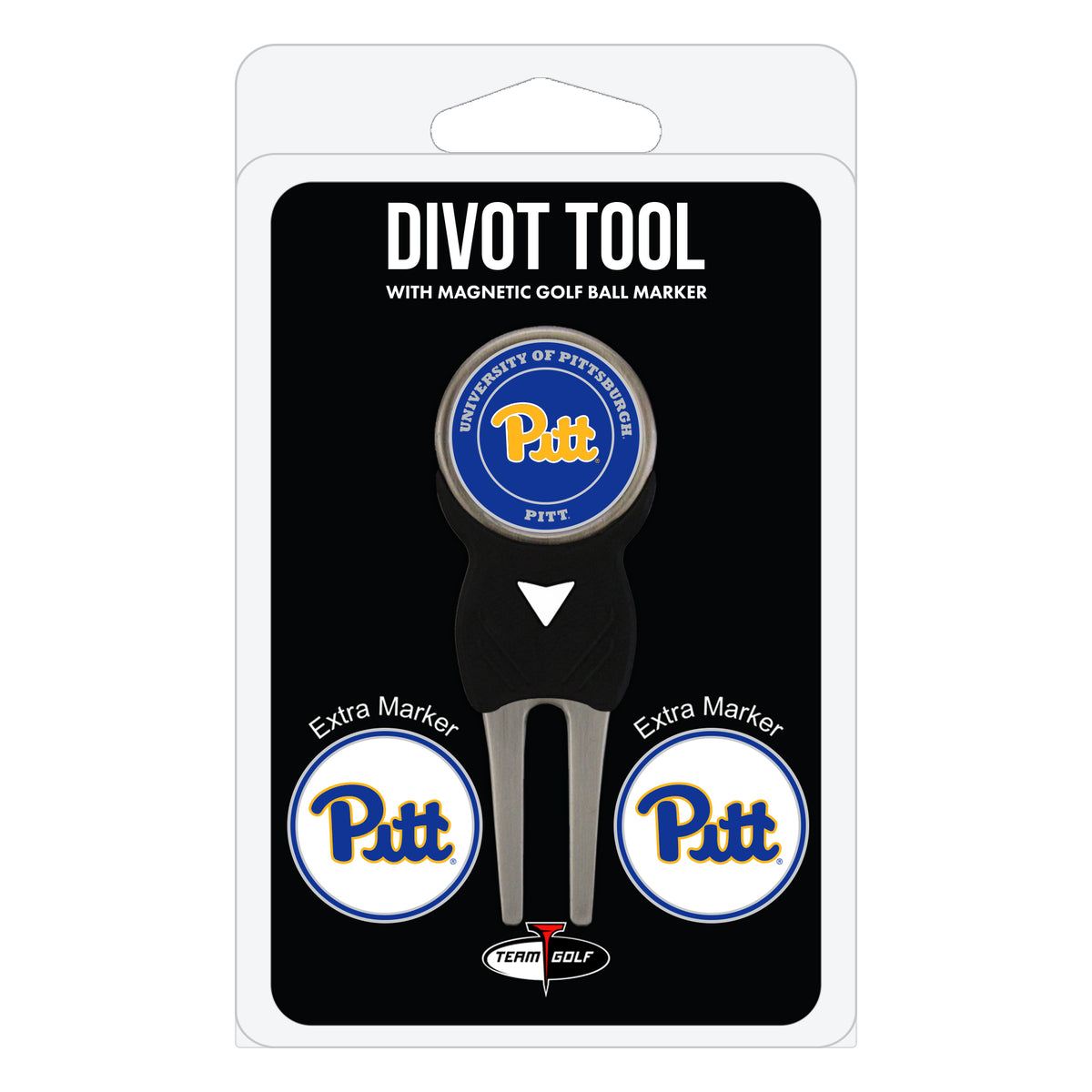 Pitt Panthers divot repair tool and three ball markers