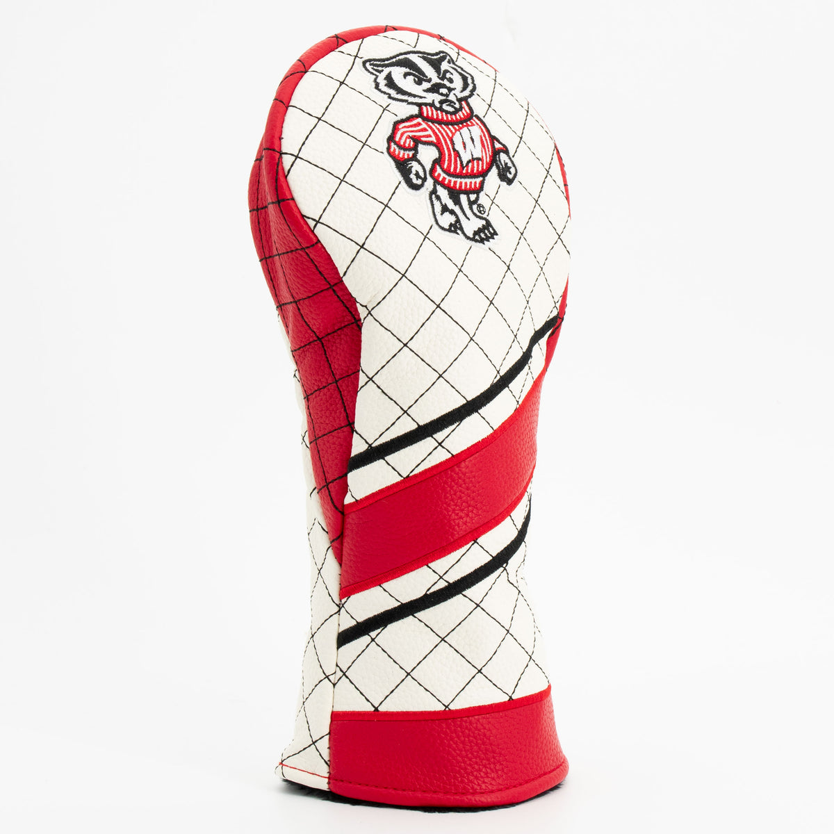 Wisconsin Badgers Striped Quilted Fairway Headcover, angled view