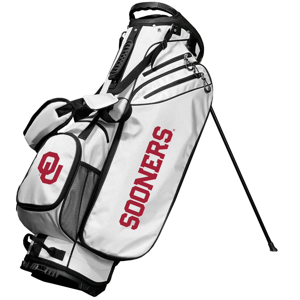 Oklahoma Sooners Birdie stand golf bag, White color
