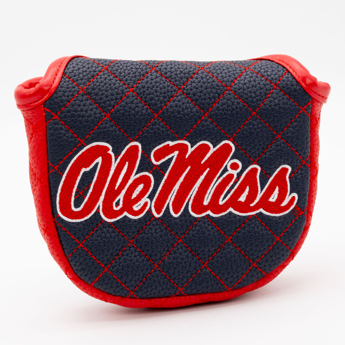Ole Miss Rebels Solid Quilted Mallet Putter Cover, front view