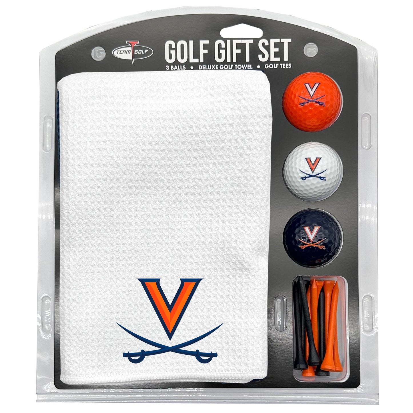 Virginia Cavaliers White Microfiber Towel Golf Gift Set - Club Rehab
