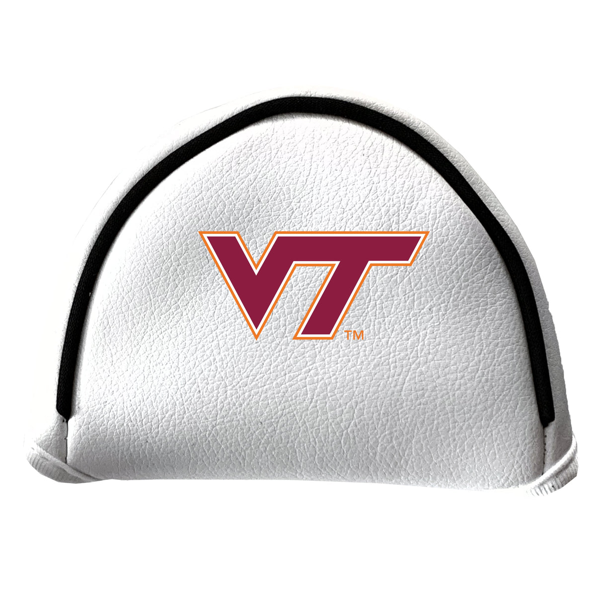 Virginia Tech Hokies vintage mallet putter white printed golf headcover